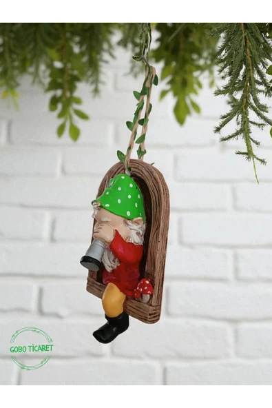 Gobo Dürbünlü Cüce Kapı Duvar Balkon Süsü Farklı Renklerde 14x10 cm - Resim 3