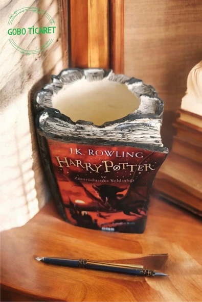 Gobo Harry Potter ve Zümrüdüanka Yoldaşlığı Kitabı Şeklindeki Kalemlik 10 x 8 cm - Resim 3