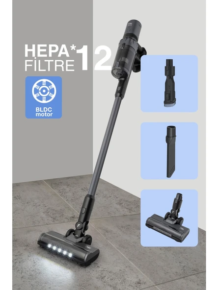 Fakir Shadow 7016 Gun Metal Kablosuz Şarjlı Elektrikli Süpürge