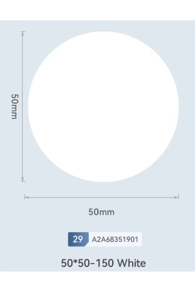 Niimbot T50x50mm 150 adet Beyaz Etiket (B1,B21S,B3S) ürün görseli