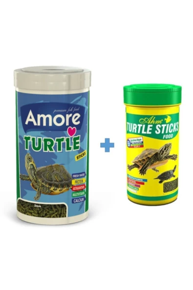 AMORE Turtle Sticks 1000ml Ve Ahm Turtle Sticks 250ml Kutu Kaplumbağa Yemi ürün görseli