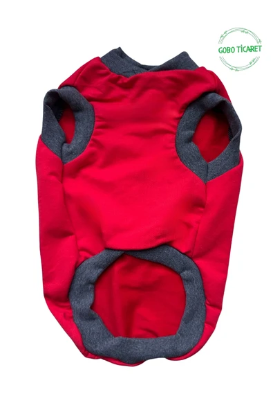 Gobo Sevimli Beyaz Ayıcık Aksesuarlı Kırmızı Kedi Köpek Kıyafeti Elbisesi XXLarge/XXL/Beden 5 - Resim 4