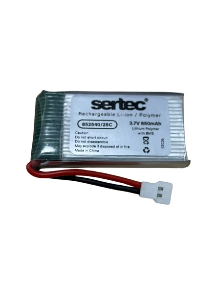 Sertec / 852540 / 3.7V - 650mAh - 20C BEYAZ SOKET ürün görseli 1
