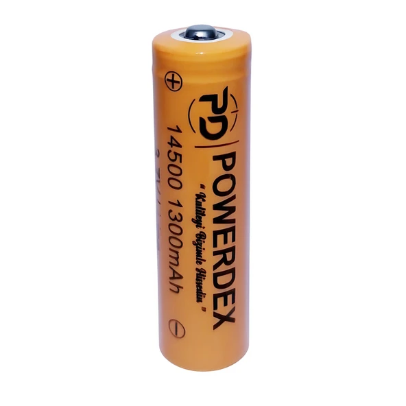Powerdex 14500 1300mAH 3.7V Li-ion Şarjlı Kalem Pil ürün görseli 1