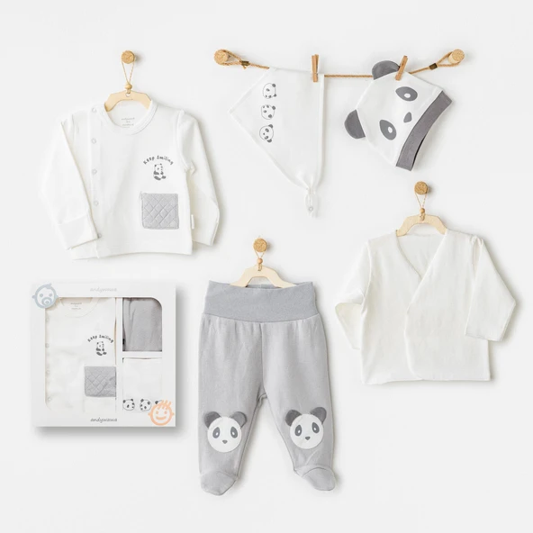 Erkek Bebek Hastane Çıkışı 5 Parça Yenidoğan Set AC26020 ürün görseli