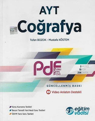 AYT Coğrafya Video Anlatım Destekli Soru Bankası Eğitim Vadisi Yayınları ürün görseli