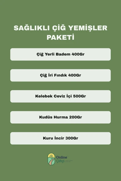 Online Çiftçi Sağlıklı Atıştırmalık Seti Net 1.8 KG - Resim 3