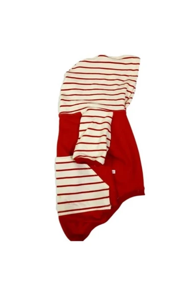 Gobo Kırmızı Beyaz Kapüşonlu Kedi Köpek Kıyafeti Elbisesi Small/s/beden 1 - Resim 3
