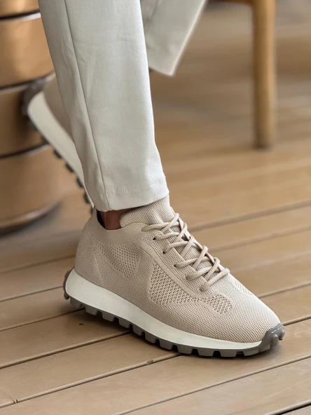 CH2409 - Triko Erkek Ayakkabı BEJ ürün görseli