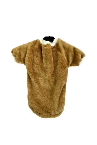 Gobo Welsoft Kışlık Lastikli Sütlü Kahve Kedi Köpek Kıyafeti Elbisesi Small/s/beden 1 - 3