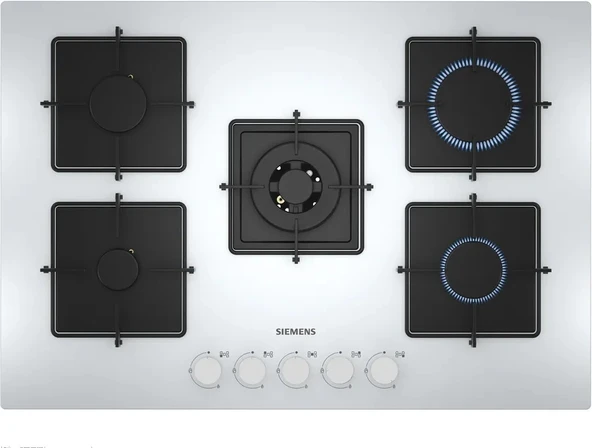 Siemens EN7B2QP30O iQ300 Gazlı Ocak 75 cm Sert cam, Beyaz ürün görseli