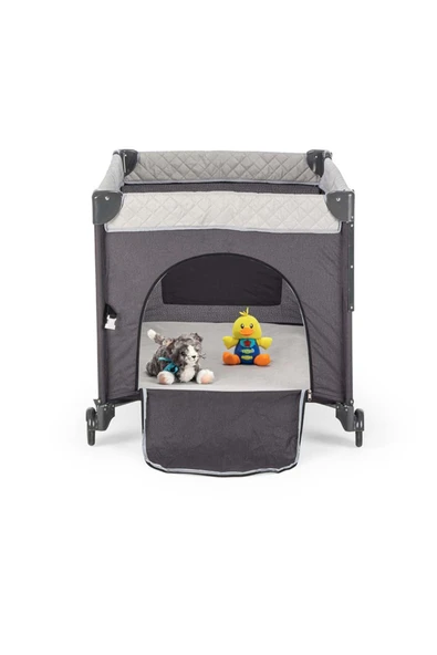 Kanz Withme II Ara Katlı Anne Yanı Park Yatak Gri - Resim 7