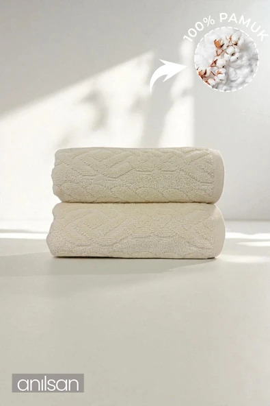 2'li Atina Yeşil El Havlusu - 50x90 Cm, 220 Gr, %100 Pamuk, Spa Ve Otel Havlusu, Günlük Kullanıma Uygun