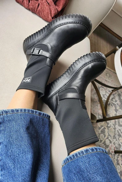 022 24620 Topukla Kadın Hakiki Deri Scuba Steç Kalın Tabanlı Bot ürün görseli