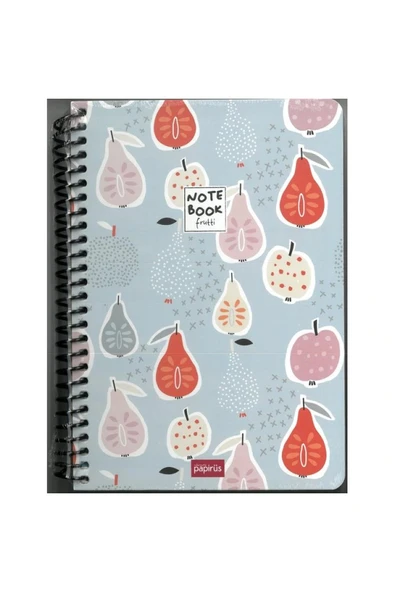 Colornote Papirüs PAPİRÜS FRUTTİ SERT KAPAK SPİRALLİ 16X23 120YP. ÇİZGİSİZ DEFTER