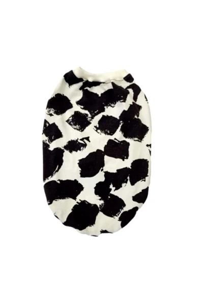 Gobo Siyah Boya Desenli Kedi Köpek Kıyafeti Elbisesi Small/s/beden 1 - Resim 2