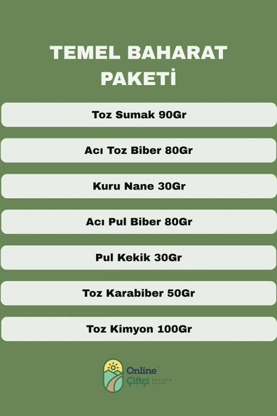 7’li Temel Baharat Seti – Doğal ve Katkısız Baharat Çeşitleri - Resim 3