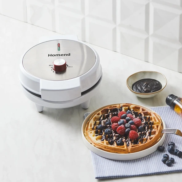 Homend Waffling 1351H Waffle Makinesi - Beyaz - Resim 6