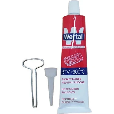 Wertal Kırmızı Nötr Silikon Sıvı CONTA-80ML