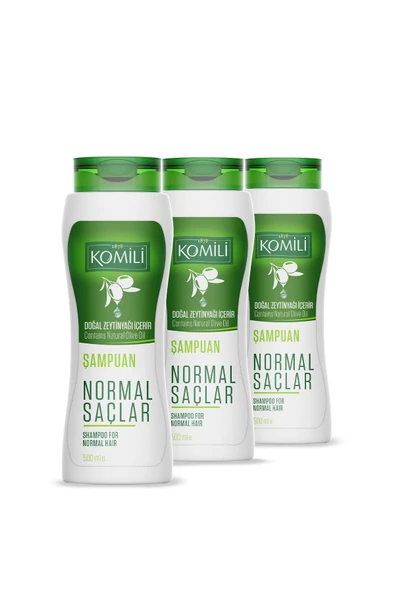 Komili Normal Saçlar İçin Vegan Temel Bakım Şampuanı 3'lü Set- - 3 X 500 ML - Resim 3