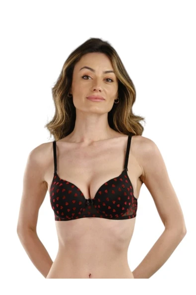 STORMED Kalp Desenli Destekli Push-Up Sütyen 130 ürün görseli 1
