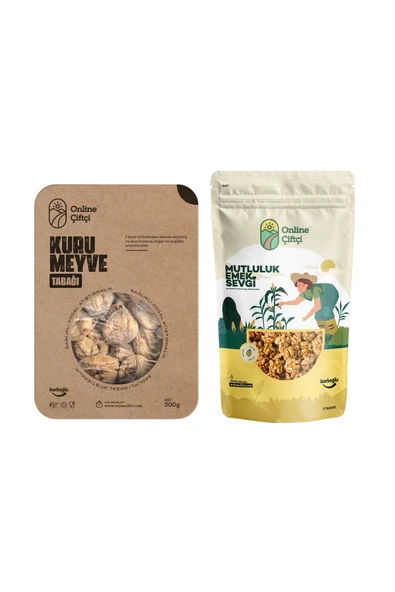 Online Çiftçi Kuru İncir 300Gr ve Kelebek Ceviz İçi 500Gr İkili Set ürün görseli 1