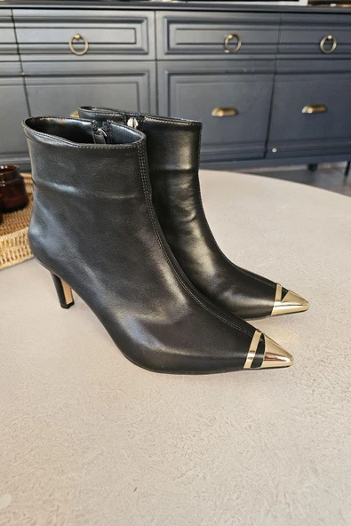 OPS 10 1139 Topukla Kadın Ince Topuklu Fermuarlı Bot - Resim 12