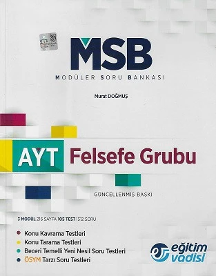 AYT Felsefe Modüler Soru Bankası Eğitim Vadisi Yayınları ürün görseli