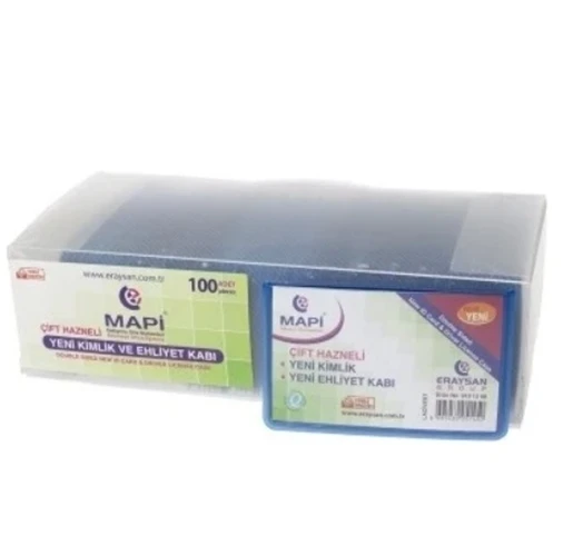 Mapi Ehliyet Kimlik Kabı Çift Hazneli Lacivert - 6 adet ürün görseli