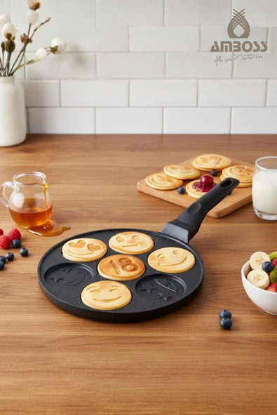 Vento Emoji Döküm Pankek Tavası ürün görseli