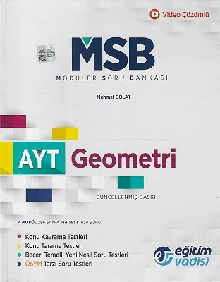 AYT Geometri Güncel MSB Modüler Soru Bankası Eğitim Vadisi ürün görseli