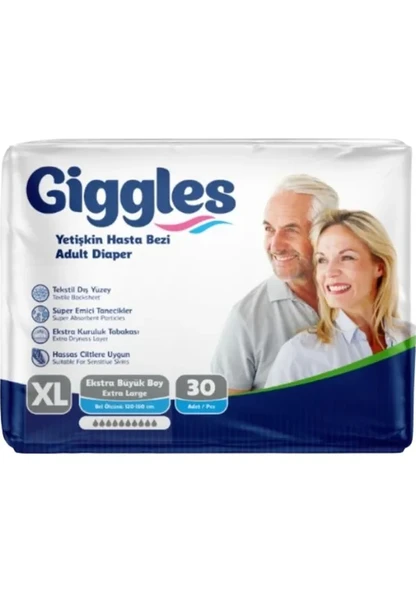 Giggles Belbantlı Yetişkin Hasta Bezi Extra Large XL 30'lu ürün görseli 1