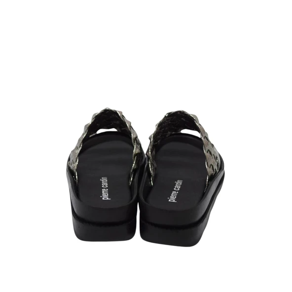 Kadın Yazlık Günlük Terlik Platin Kırışık PC-3516 - Resim 5