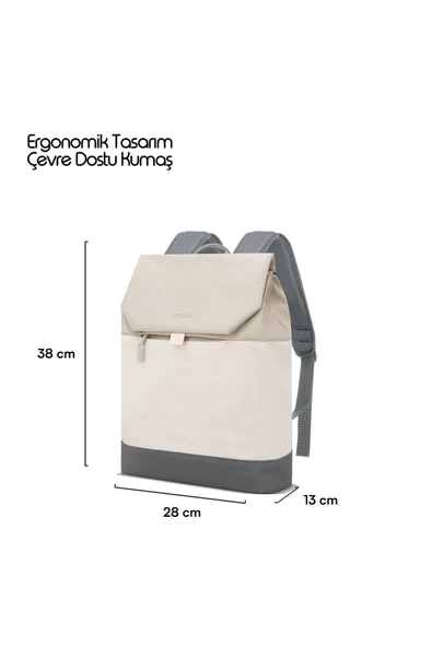 MCE-1305 14.1" ZEN Eco Günlük Sırt Çantası Bej - Resim 2