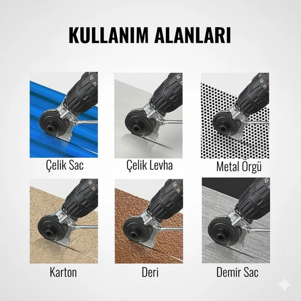 Metal Plaka Sac Kesme Aparatı Matkap Ucuna Takılabilir Endüstriyel Güçlü Kesim Başlığı Daire Testere - Resim 2