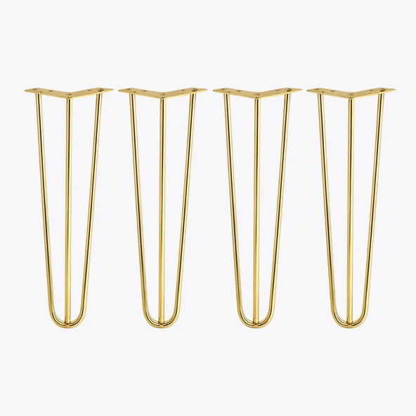 Martı 71 cm Gold Altın 4'lü Set Metal Masa ve Sehpa Ayağı Dayanıklı Mobilya Yükseltici Destek Modeli - Resim 8