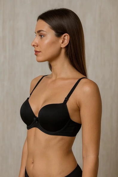 STORMED Ekstra Dolgulu Tam Destekli 3'lü Set SİYAH BEYAZ EKRU Sütyen 100 - Resim 10