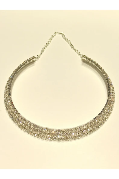 Monalisa Home Sıra Taşlı Lüks Boyun Tasma Kolye ürün görseli 1