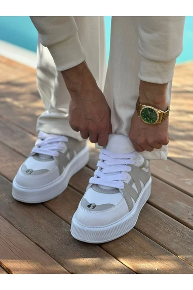 CH2407 - CBT Star-X Erkek Spor Ayakkabı BEYAZ/GRI - Resim 3