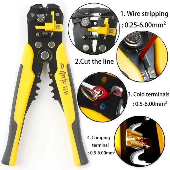 Ecole Otomatik Kablo Sıyırma Pensesi Sıyırıcı 200mm 8" - Resim 4