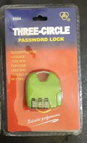 ŞİFRELİ MİNİ ASMA KİLİT 9904 ( TREE-CİRCLE ) - Resim 3