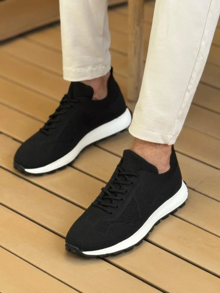 CH2409 - Triko Erkek Ayakkabı SIYAH - Resim 3