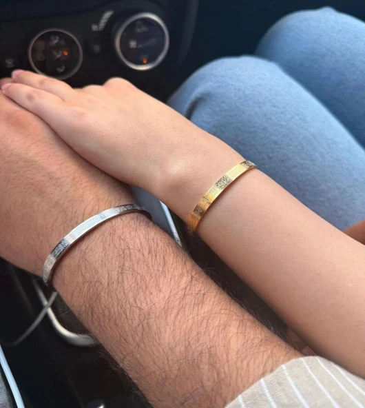 Ayetel Kürsi Bileklik Koruyucu Dua Yazılı Paslanmaz Çelik Bileklik Ayarlanabilir Unisex Model - Resim 3