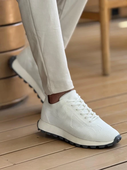 CH2409 - Triko Erkek Ayakkabı BEYAZ ürün görseli