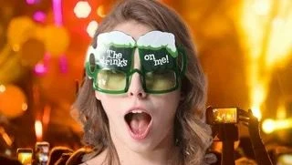 Parti Gözlük Plastik İçecek Temalı Yeşil - Resim 2