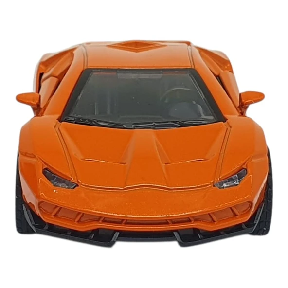 Çek Bırak Metal Arabalar 13 cm - SR2213- Turuncu - Resim 6