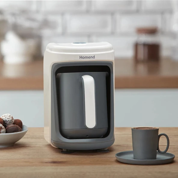 Homend Pottoman 1830H Türk Kahve Makinesi - Krem - Resim 2