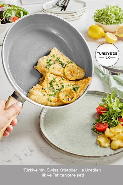 Karaca X Refika Birgül Swiss Crystal 7 Parça Tencere Seti Creamy - 6