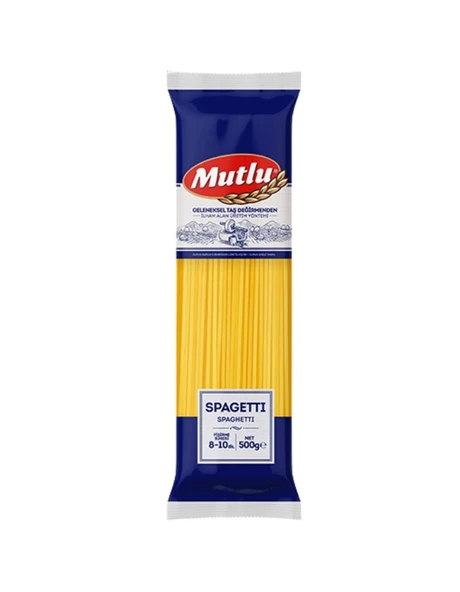 Mutlu Makarna Spagetti 500 g x 20 Paket Lezzetli, Dayanıklı ve Kolay Pişen İtalyan Tipi Makarna ürün görseli