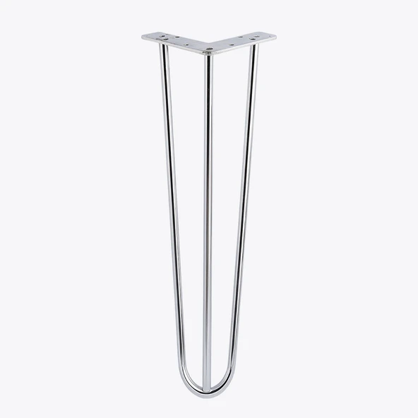 Martı 71 cm Krom Gümüş Metal Masa ve Sehpa Ayağı Tekli Sağlam Mobilya Yükseltici Destek Ayak Modeli ürün görseli